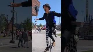 Balancing on a unicycle #unicycle #calgary #calgarystampede #rodeo #alberta #tiktok #shorts #talent