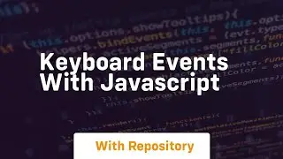 Keyboard events with javascript
