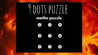9 Dots Maths Game | Puzzle with answer | Solve this Dot Puzzle Game