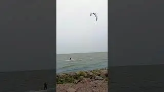 #Кайтинг #кронштадт #непогода радует #экстрим на #Финском Заливе