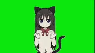 Футаж аниме тянка котик