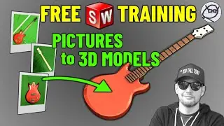 FREE SolidWorks Training  - Bass Guitar from Photos