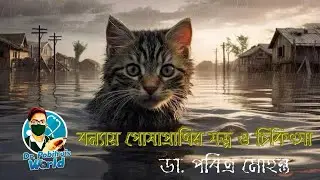 বন্যায় পোষাপ্রাণির যত্ন ও চিকিৎসা || Cat Care & Treatment during Flood in Bangladesh || Dr. Pobitro