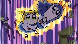 that Pop Team Epic episode(s) with the JoJo reference (The Hand + Made in Heaven)