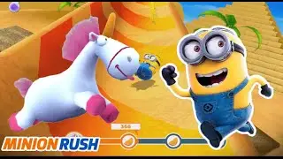 Minion Rush Collecting Bananas with Fluffy Unicorn at Pyramids Walkthrough Gameplay