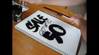 How to do brush lettering example 1