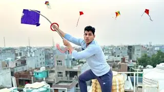 Caught Kite on other Roof | Kite Snatching | kite vlog |
