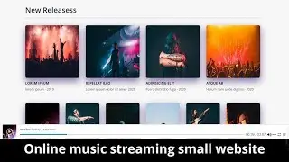 Online Music Streaming Small Website Using HTML, CSS & JS | Online Music Listening Website