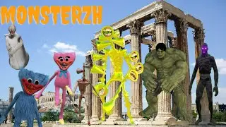 Siren Heads LVL 999 Gold Enderman Hulk in the Athens