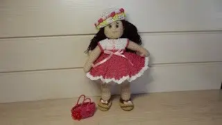 2 Вязаное крючком платье для куклы  игрушки