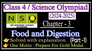 Class 4 Nso Science Olympiad (2024-2025) | Food and digestion | Science Olympiad|SOF |chapter 3