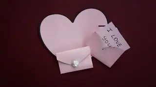 Mini heart envelope in 2 minutes ❤ HEART ENVELOPE ❤ How to make an origami envelope with a message