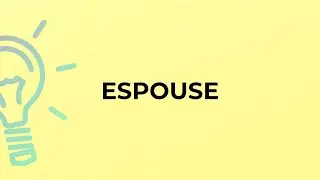 What is the meaning of the word ESPOUSE?