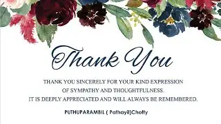 Funeral Service Live - P.J John (95) Puthupparambil (Paathayil) Chittady Parathode Day - 1