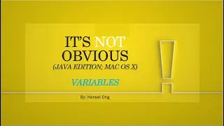 Java: Variables