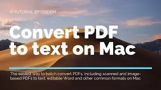 How to batch convert (scanned) PDF to text on Mac - Super Easy