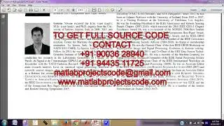 Fusion of multispectral and panchromatic image matlab projects code