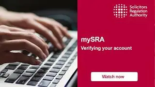 Verifying your account on mySRA