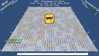Record Time on 39x39 Minefield in 44:15 - MineSweeper For Twitch (MSFT) - Click Edition