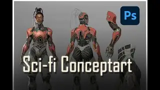 Sci-fi conceptart #3 (time-laps)
