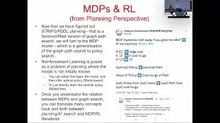 CSE574: Week 6: MDPs and RL from a Planning Perspective