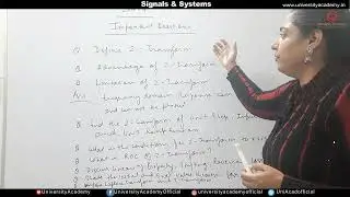 SS102: Signals & Systems Unit-4  Important  question and answer |  SS Important Questions