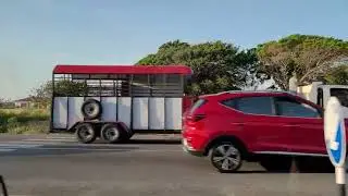 Driving through Barbados to Grantley Adams International Airport.
