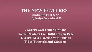 Release iOS 2.3 / Android 29 | Sort Gallery Items | Outfit Design - Scroll Mode | General Section