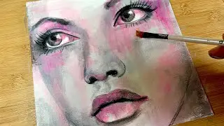 Portrait Painting In Acrylics / Simple Technique