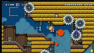 Mario Get's Down with the Thiccness! Kamek Bomb Run 40s - Hard Challenge by Nugukaza. [SMM2]