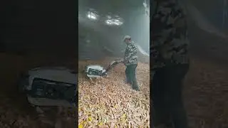 Shelling corn with a tractor