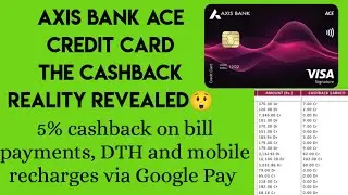 Axis Bank Ace Credit Card The Cashback Reality Revealed😲 #axisbankcreditcard #acecreditcard #viral