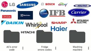 🇮🇳All Ac's Error Codes lists || Ac error all brand's