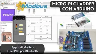 ⚡ OpenPLC Cap_30 App HMI Modbus por Bluetooth HC-05, HC-06 para interfaz gráfica en el móvil