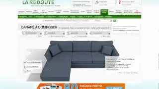 Présentation 3D de canapé pour La redoute