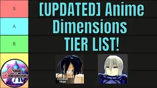 [OUTDATED] The ULTIMATE Anime Dimensions TIER LIST!