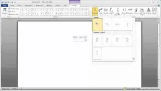 How to insert formulas or equations in word 2010