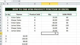 SUM TEXT OR DIGIT VALUES IN EXCEL ] HOW TO USE SUM PRODUCT FUNCTION IN EXCEL ]