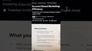 Account Based Marketing: Increase Your B2B Efficiency - Udemy Free Course