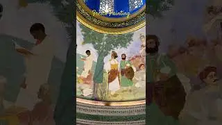 A beautiful architecture and painting inside Central Secreteriat building depicting #Fresco painting