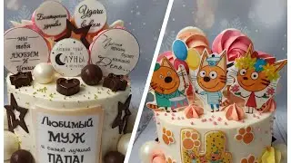 Двойной торт для папы и дочки. Идея оформления.