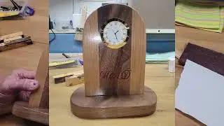 How I made a desk clock using cherry and walnut.