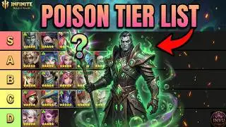 Tierlist - Poison PvE & PvP - All Poison Heroes Ranked 👌  | Infinite Magicraid (IMR)