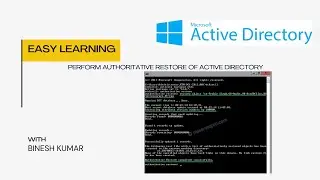 Perform Authoritative Restore of Active Directory