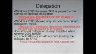 Kerberos and Delegation