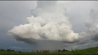 Microburst Rain Cloud Forms, Dumps Rain and Dissipates