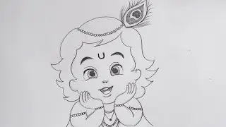 How to make easy Krishna drawing/Krishna Bhagwan drawing/easy drawings for kids #easydrawing#krishna