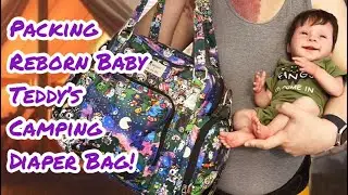 Packing Reborn Teddy’s Camping Diaper Bag! Fall Edition! Reborn Doll Roleplay