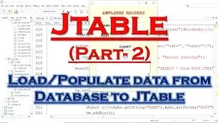 JTable | How to Load and View data | Populate JTable data from DataBase | JTable Part-2 | Hindi Urdu