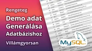 Demo adatok generálása MySQL-hez
